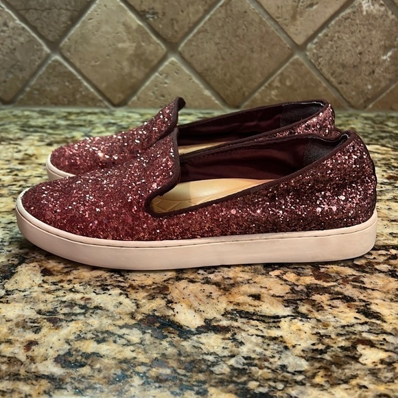Birdies The Swift Glitter Pink Rose Ombre Slip On Sneaker Size 5 - Picture 6 of 13